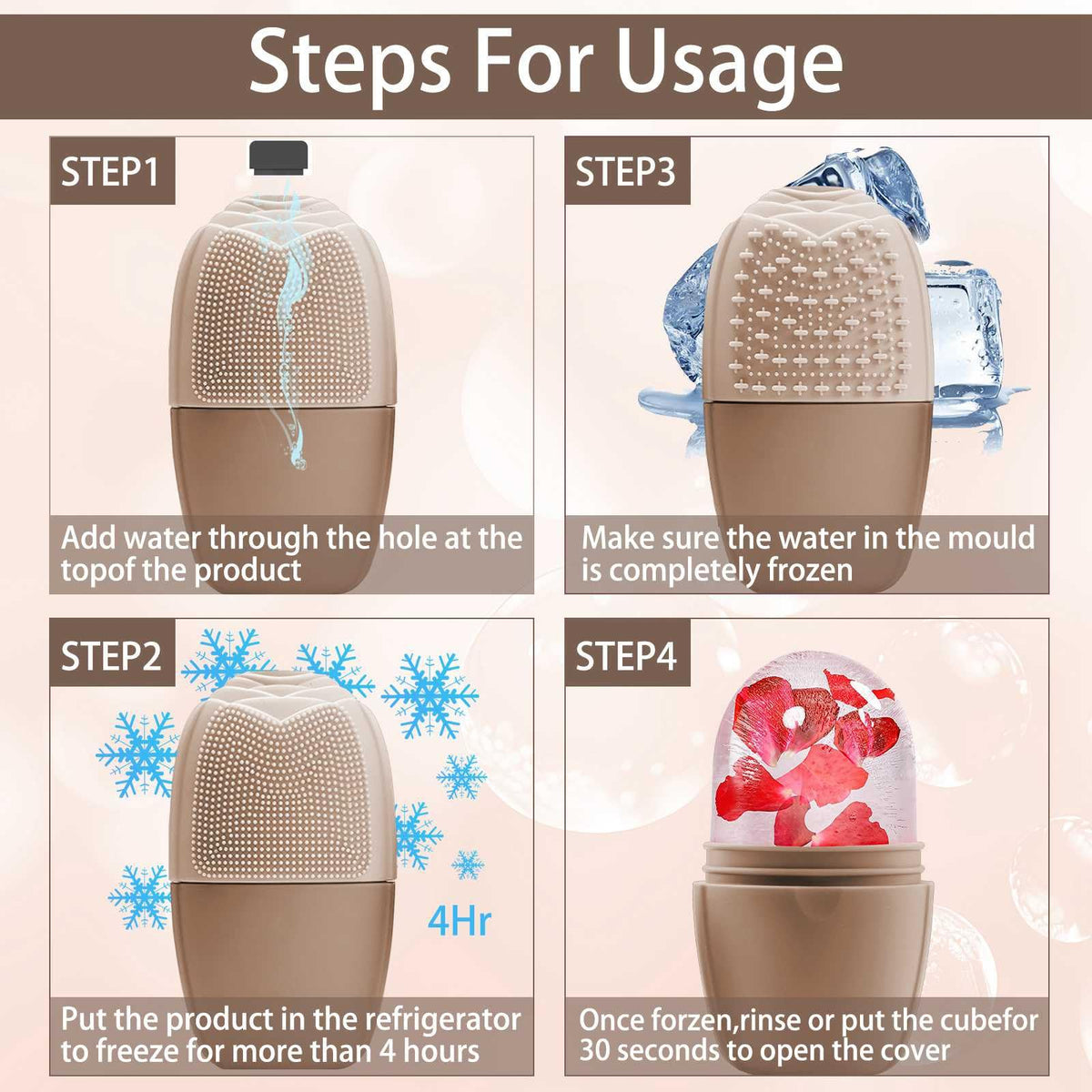 XHJRI Ice Face Roller Massager packaging