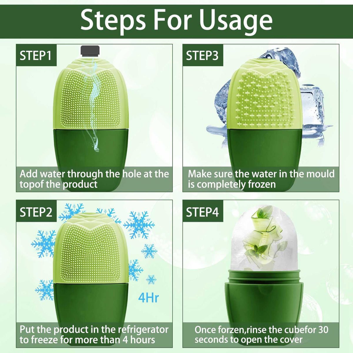 XHJRI Ice Face Roller Massager packaging on a flat surface