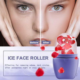 XHJRI Ice Face Roller Massager purple side view