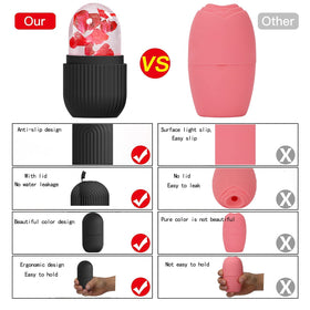 XHJRI Ice Face Roller with different ice cube recipes