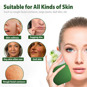 XHJRI Ice Roller Massager in use on a person's face