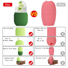 XHJRI Ice Roller Massager lifestyle scene on vanity