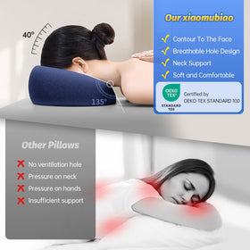 xiaomubiao Face Down Pillow showing facial opening for breathability