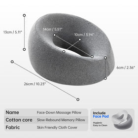 xiaomubiao Face Down Pillow side view with ergonomic design