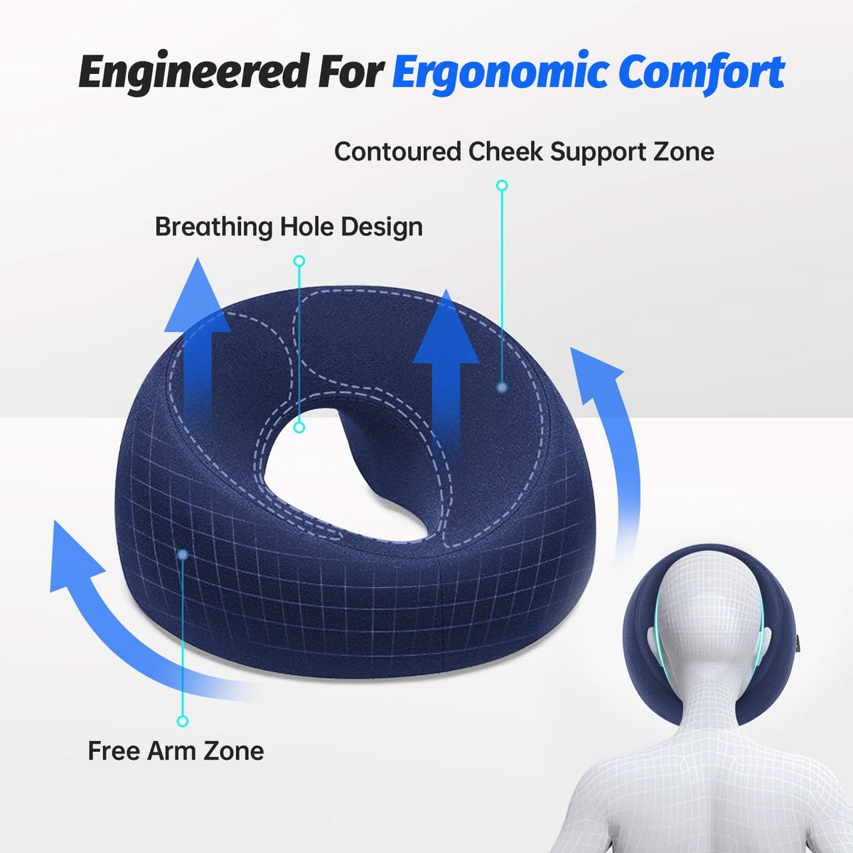 xiaomubiao Face Down Pillow with a person using it