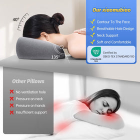 xiaomubiao Face Down Pillow with soft grey cover