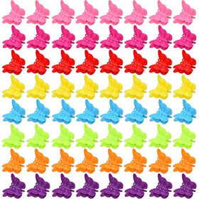 XIEHE Butterfly Hair Clips 100 Pack assorted colours front view