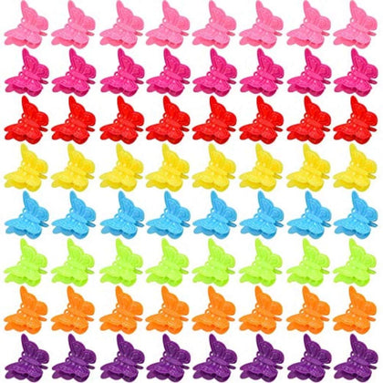 XIEHE Butterfly Hair Clips 100 Pack assorted colours front view