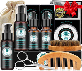 XIKEZAN Beard Grooming Kit with coffee scented products in luxury gift box