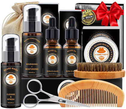XIKEZAN Beard Kit complete set including oils, wash, and tools