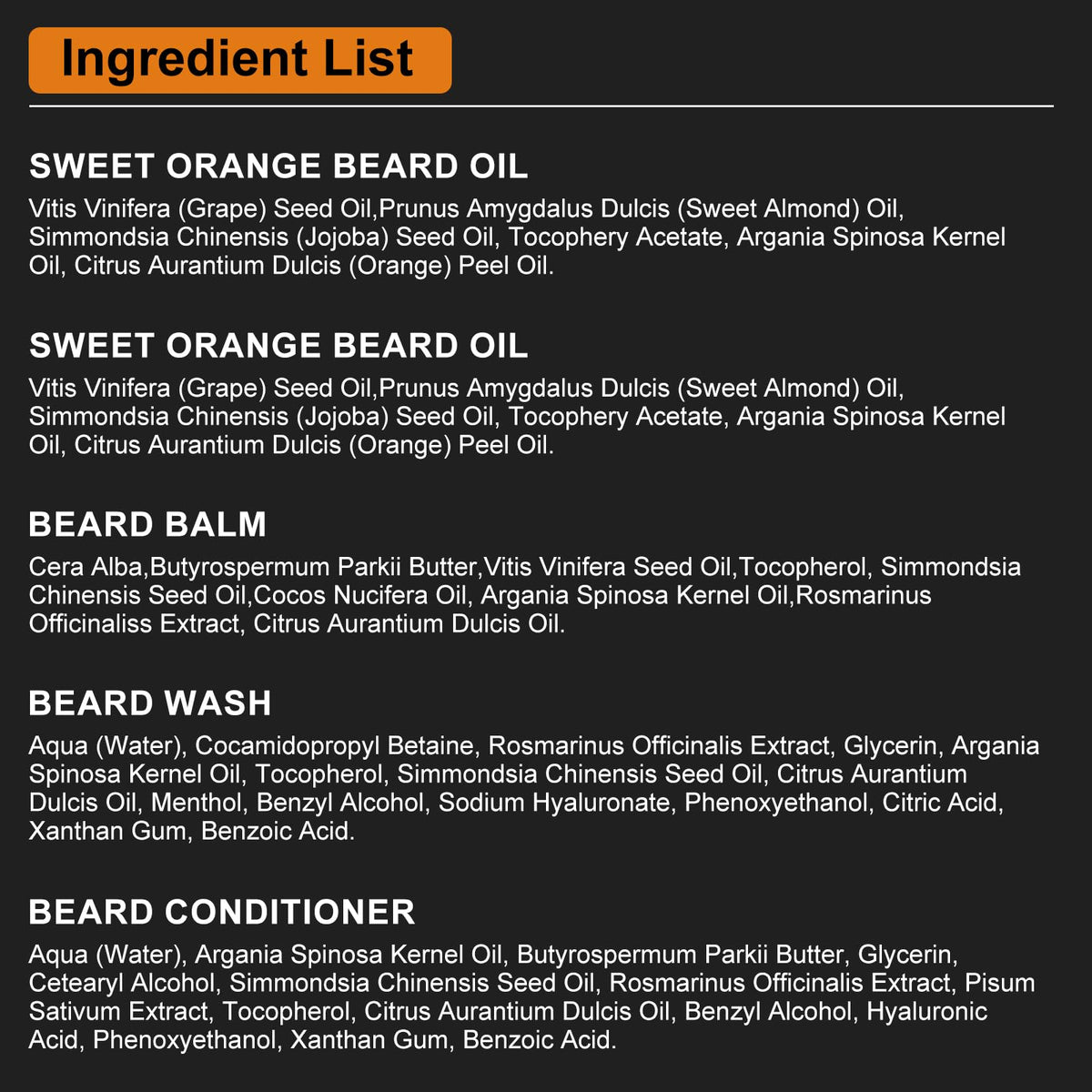 XIKEZAN Beard Kit displayed with all components laid out