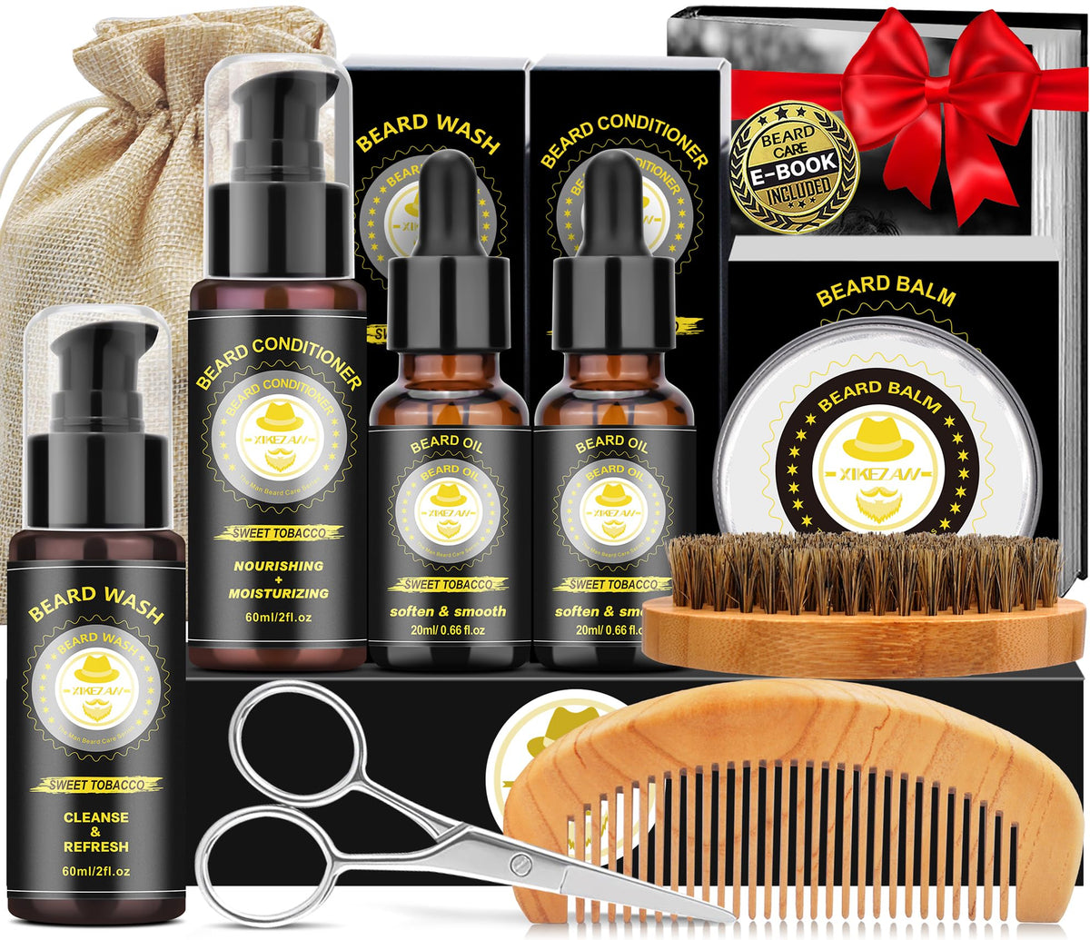 XIKEZAN Beard Kit for Men complete grooming set in luxury gift box