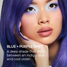 XMONDO Color Blue + Purple Shade Shift Mask application process