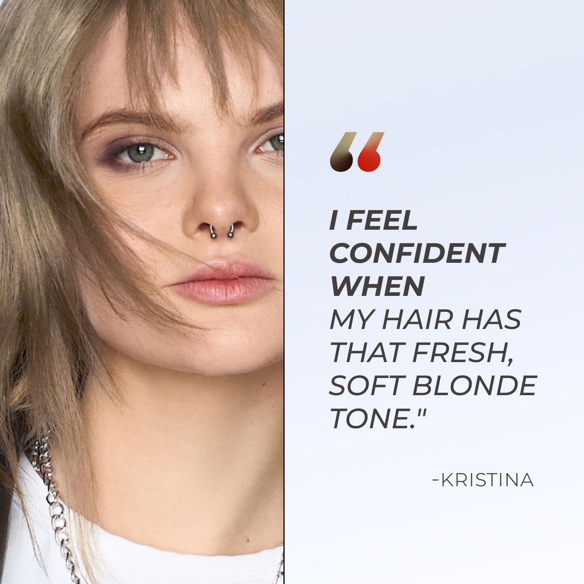 XMONDO Color Depositing Mask Ash Blonde after application results