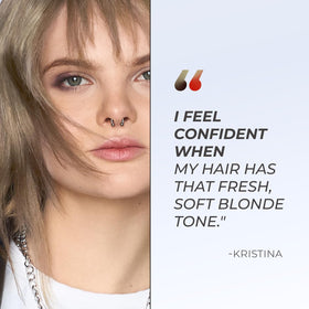 XMONDO Color Depositing Mask Ash Blonde after application results