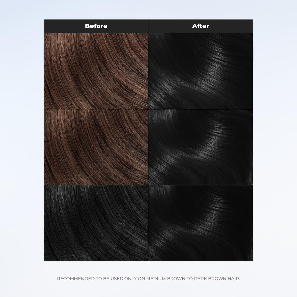XMONDO Color Depositing Mask Soft Black application on hair