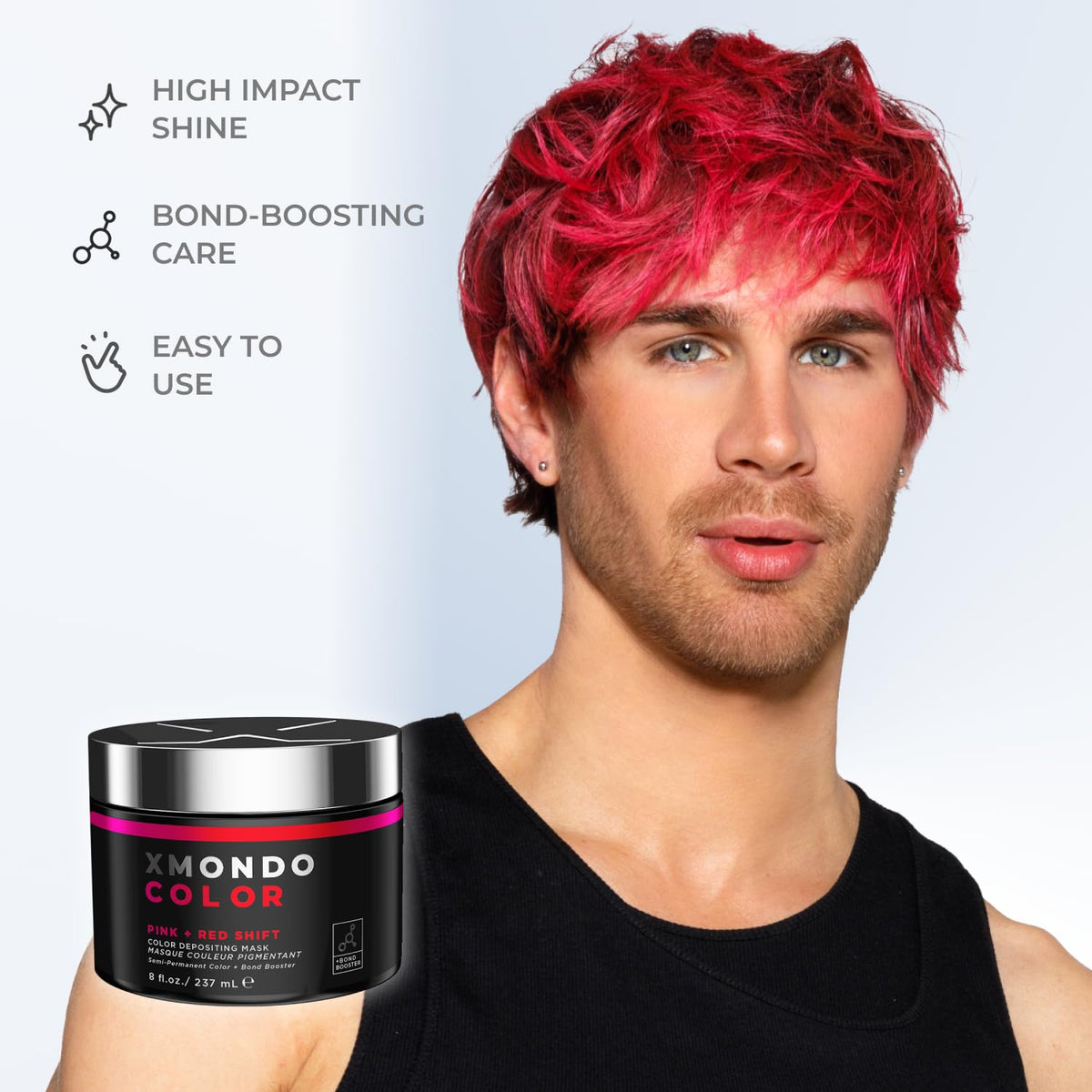 XMONDO Color Pink Red Shade Shift Mask texture close-up