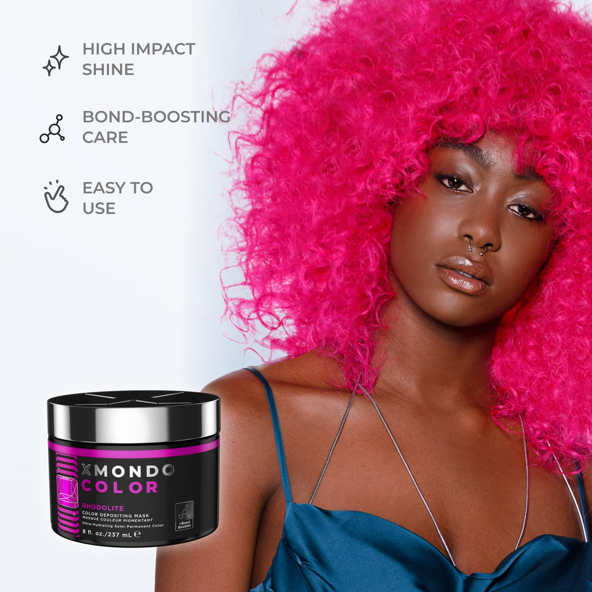 XMONDO Color Rhodolite Depositing Mask on a bathroom counter