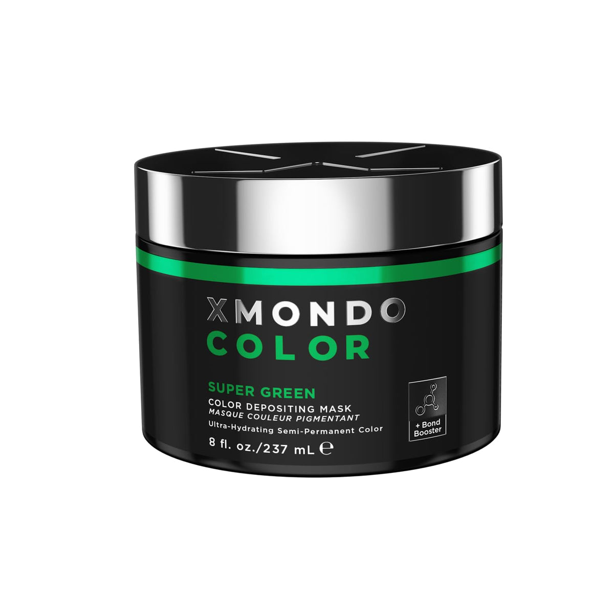 XMONDO Color Super Green Depositing Mask front view with packaging