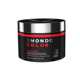 XMONDO Color Super Red Depositing Mask front view with vibrant packaging