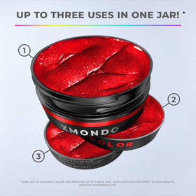 XMONDO Color Super Red Depositing Mask in a bathroom setting