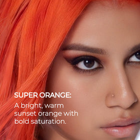 XMONDO Super Orange Hair Mask being applied with gloves