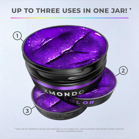 XMONDO Super Purple Mask after application on hair