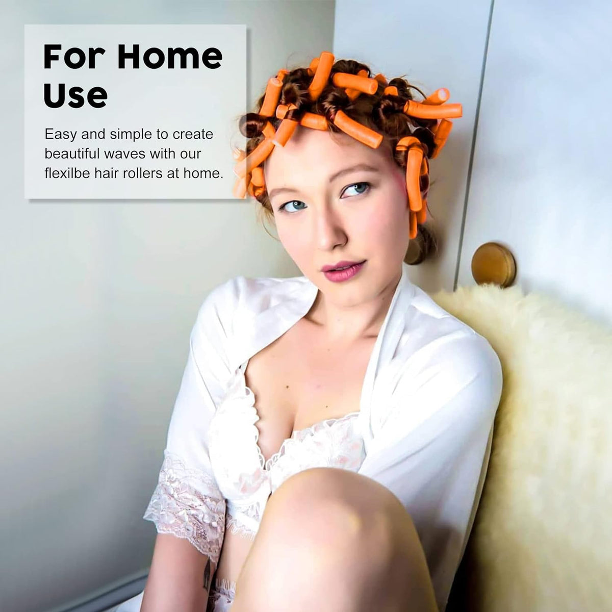 xnicx hair dryer bonnet in use with flexi rods