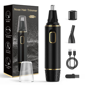 XOOMRSCP Nose Hair Trimmer front view showing sleek black design