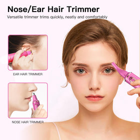 XOOMRSCP Nose Hair Trimmer side view with USB charging cable