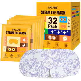 XPCARE Steam Eye Mask 32 Pack front view with chamomile scent
