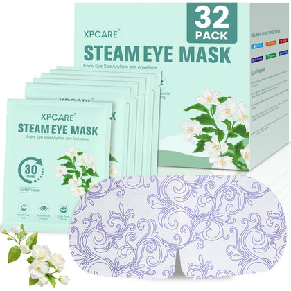 XPCARE Steam Eye Mask 32 Pack Jasmine scent front view