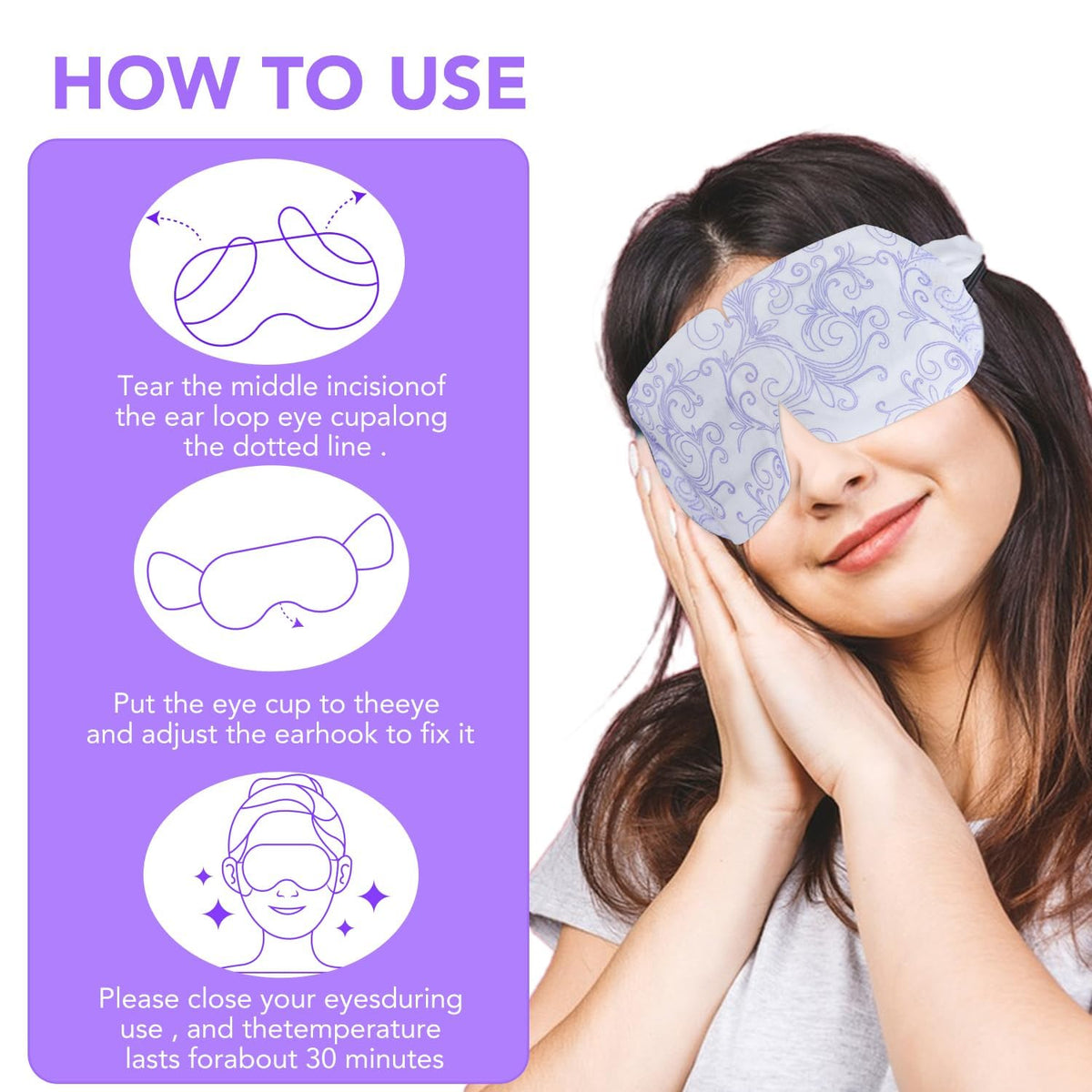 XPCARE Steam Eye Mask displayed on a desk