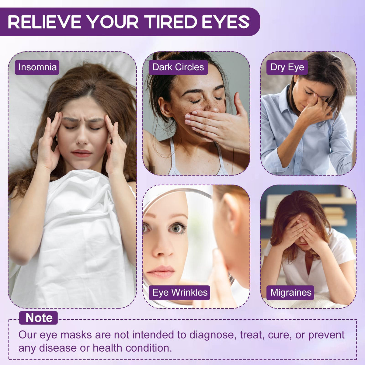 XPCARE Steam Eye Mask in use on a person relaxing