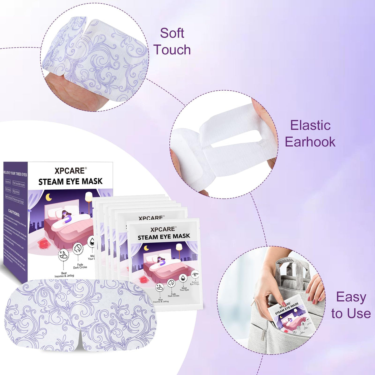 XPCARE Steam Eye Mask with heating pads visible