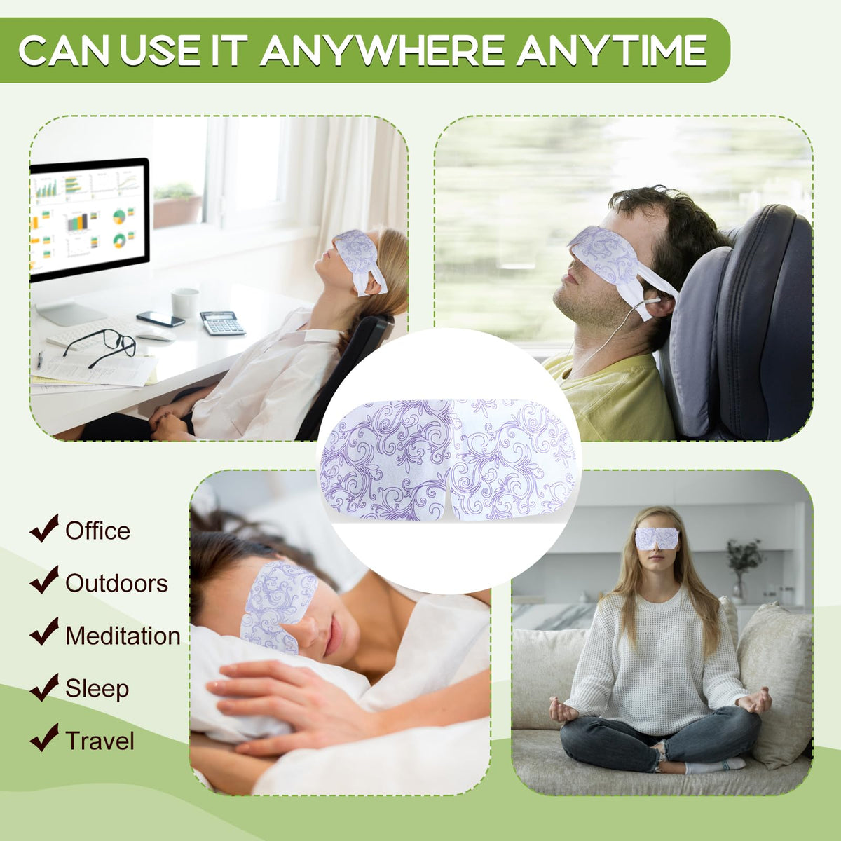XPCARE Steam Eye Mask with instructions