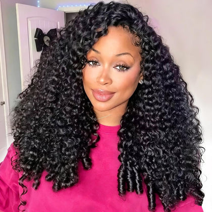 XSY Half Wig Burmese Curly 18 Inch front view
