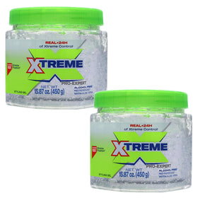 Xtreme Clear Styling Hair Gel front view, 15.87 oz jars