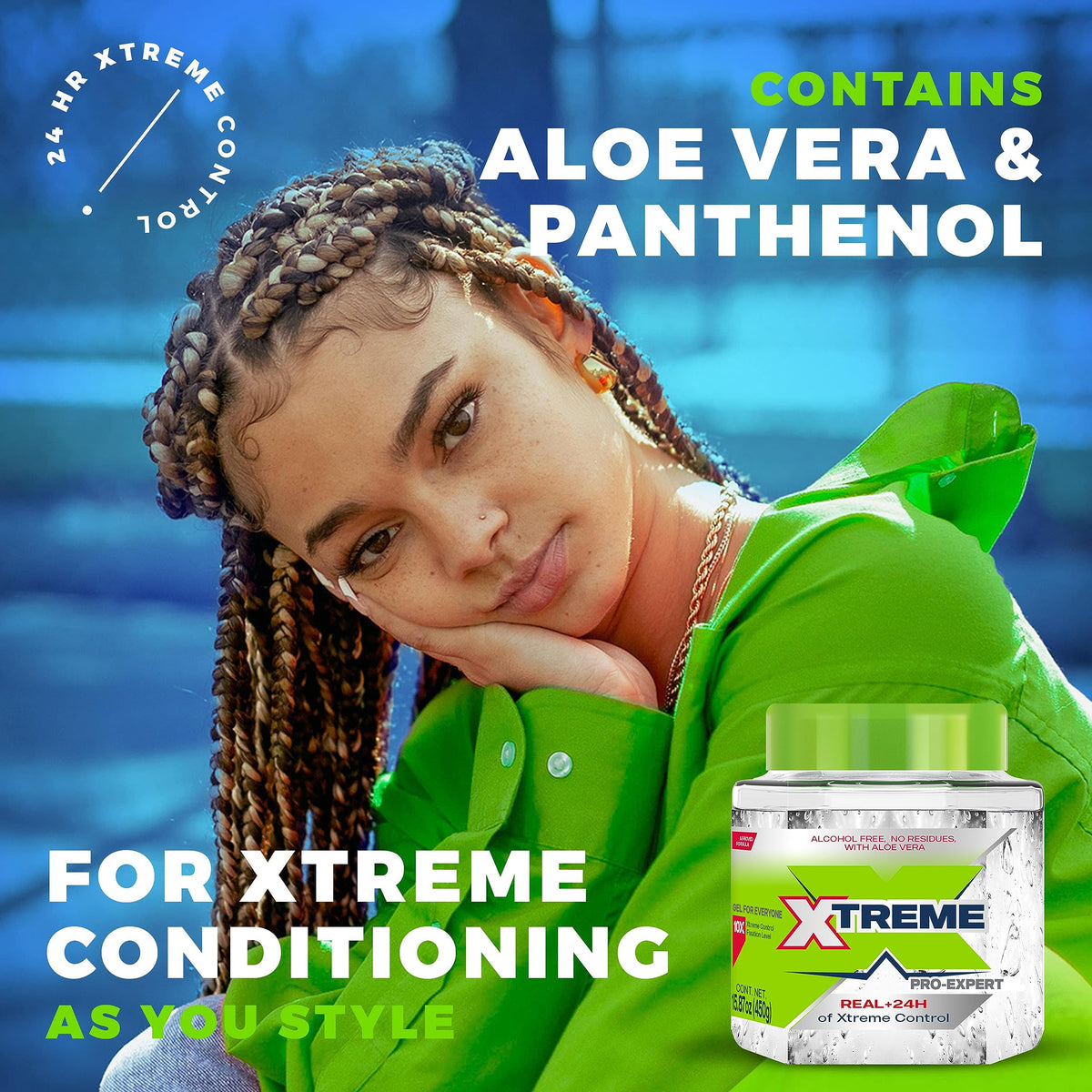 Xtreme Clear Styling Hair Gel packaging with two jars
