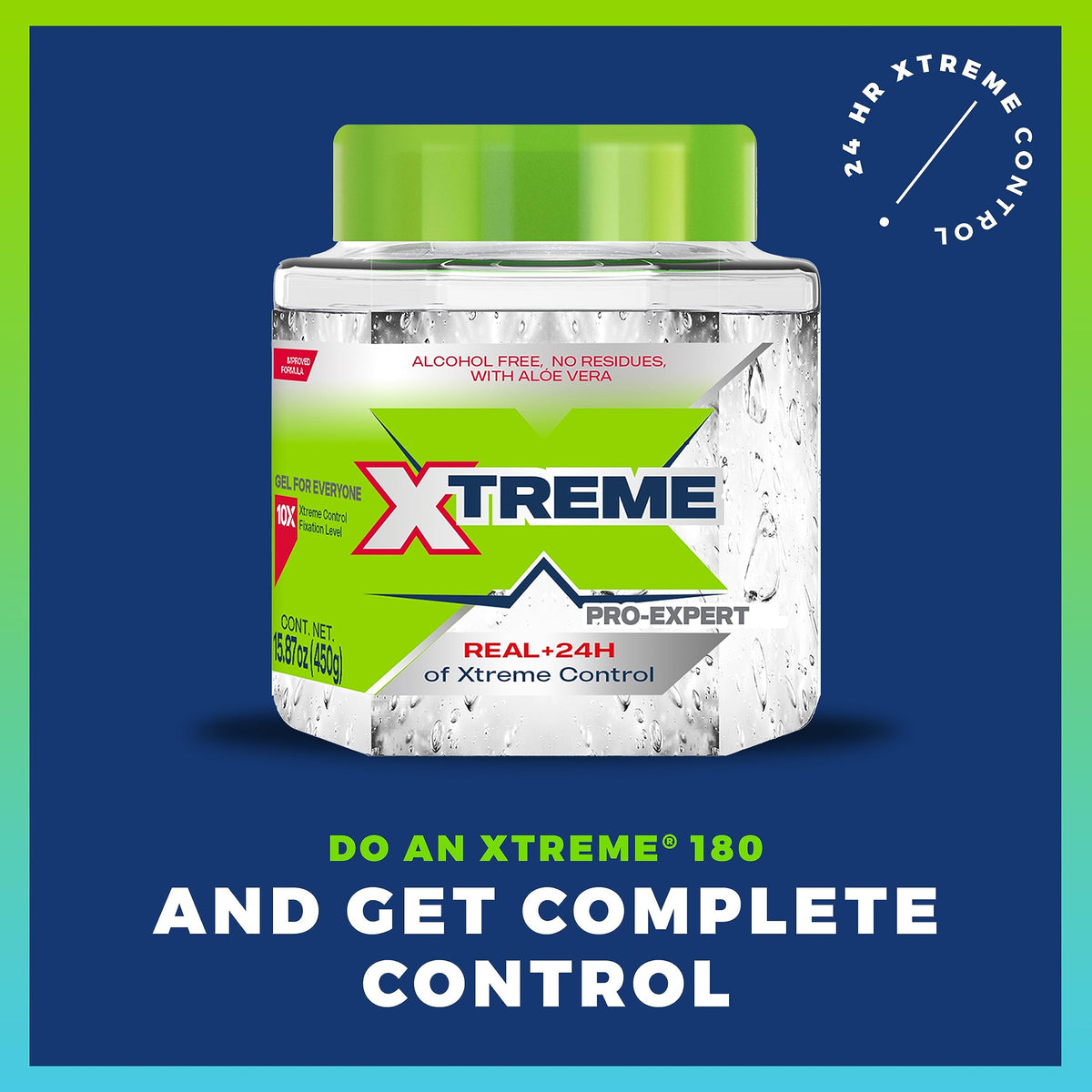 Xtreme Pro-Expert Clear Styling Hair Gel 15.87 Oz jar back view