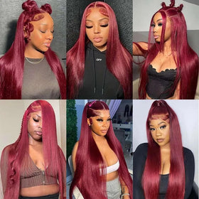 XUANCAILE 26-inch reddish brown lace front wig packaging