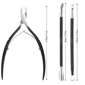 XUNXMAS cuticle pusher with ergonomic handle