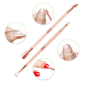 XUNXMAS cuticle remover set including triangle scraper and fork