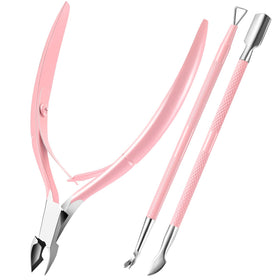 XUNXMAS Cuticle Trimmer Set 5 in 1 with ergonomic handle
