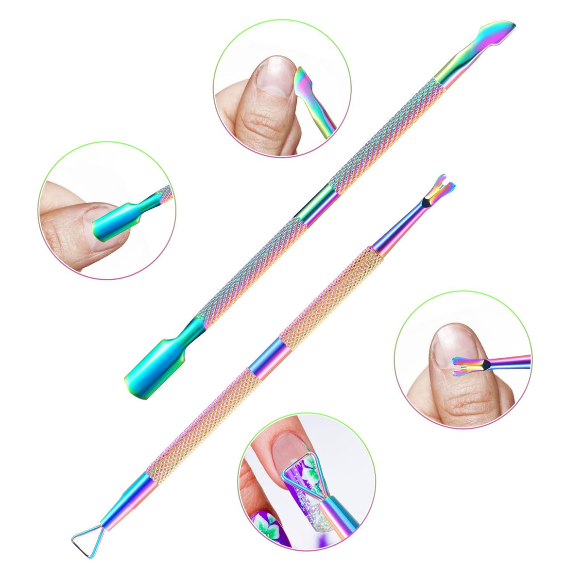 XUNXMAS Cuticle Trimmer Set with tools in use