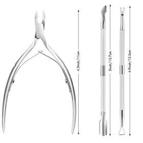 XUNXMAS ergonomic handle cuticle pusher side view