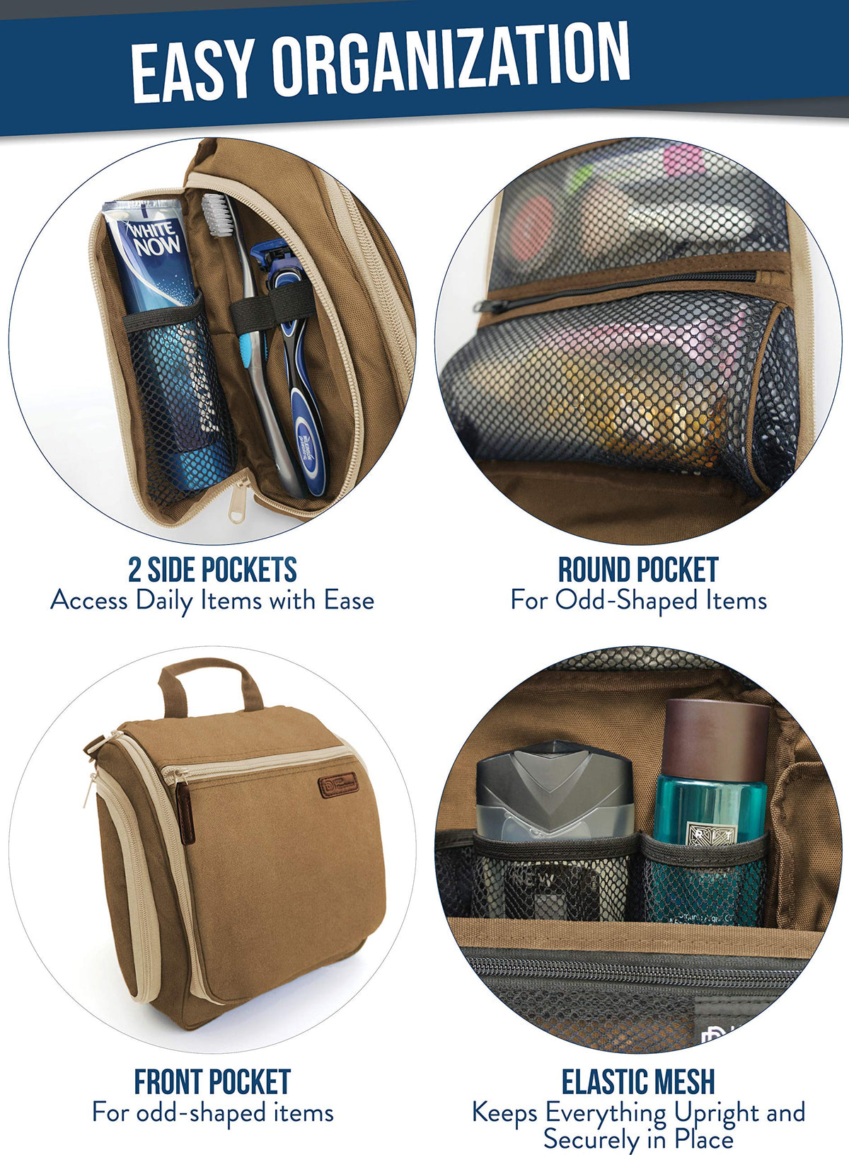 XXL metal swivel hook of DD D&D Wanderlust Toiletry Bag