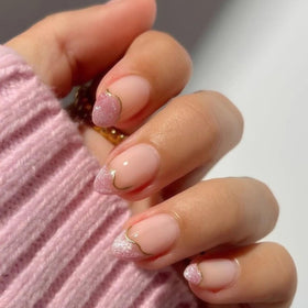 XZMeiLun Cat Eye French Tip Press On Nails 24 Pack front view