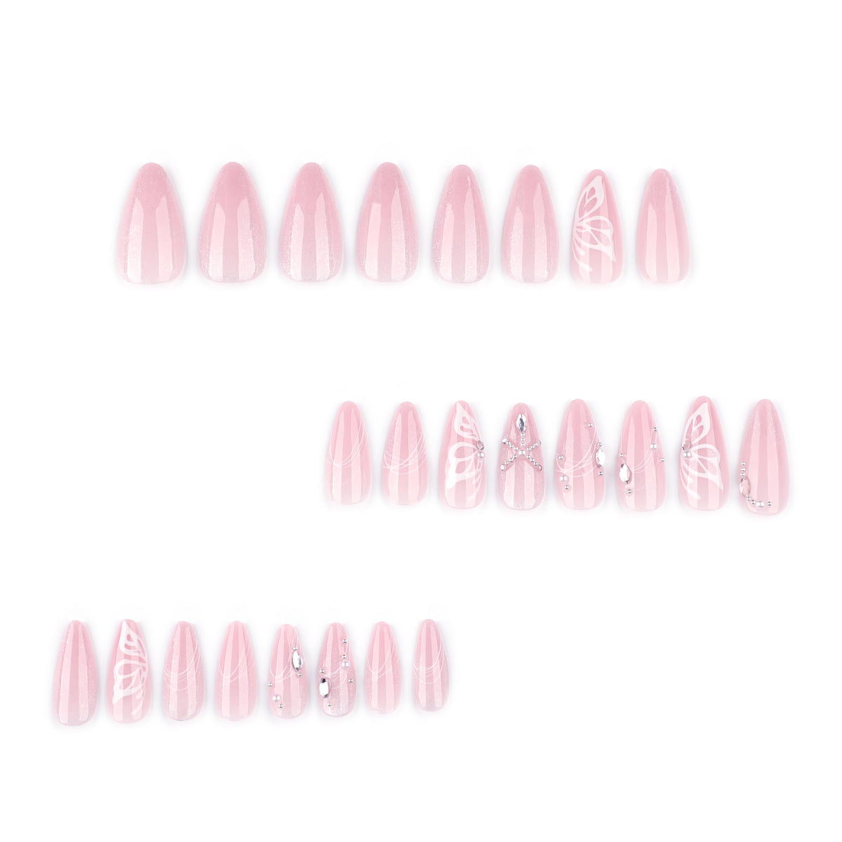 XZMeiLun Cat Eye Press On Nails displayed on a hand for visual reference