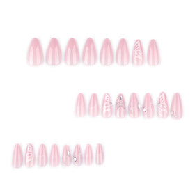 XZMeiLun Cat Eye Press On Nails displayed on a hand for visual reference